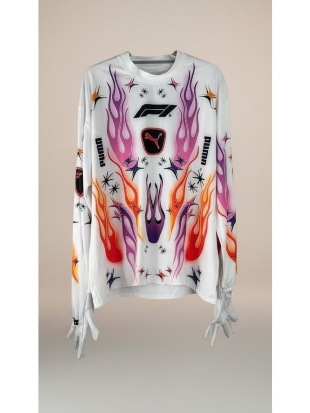 A$AP Rocky × Puma F1 Long Sleeve Collab Shirt w/ Gloves Men’s Size M White